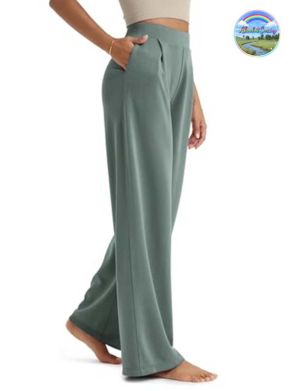 Modal Wide Leg Lounge Pants for Women with Pockets High Waist Casual 29" Inseam